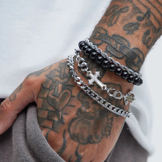CoreFaith™ Cross & Beads Bracelet Combo